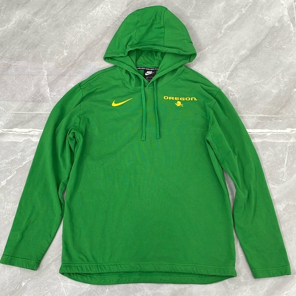 Nike Other - Men's Nike Green Oregon Ducks Vault SJY Club Cotton Hoodie Long Sleeve Shirt